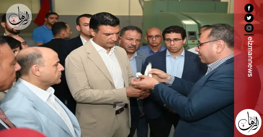 وزير الصناعة خالد هاشم يتفقد مجمع مصانع مصر للغزل والنسيج بالمحلة الكبرى